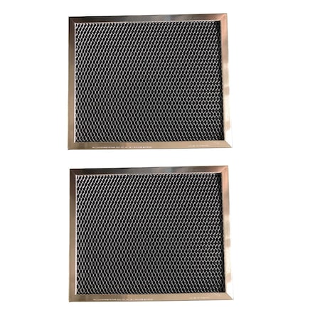 Duraflow Filtration Activated Carbon Range Hood Filter - 8 x 9 1/2 x 5, PK2 CF2206 2-Pack